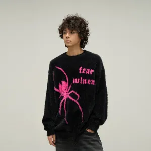 77Fight Fuzzy Spider Sweater
