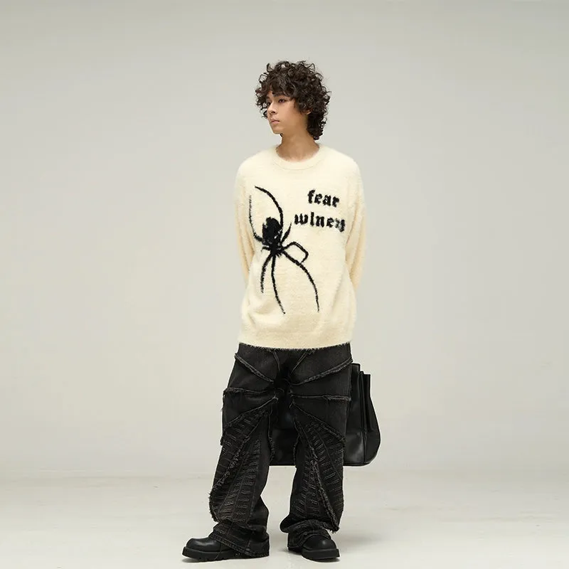 77Fight Fuzzy Spider Sweater