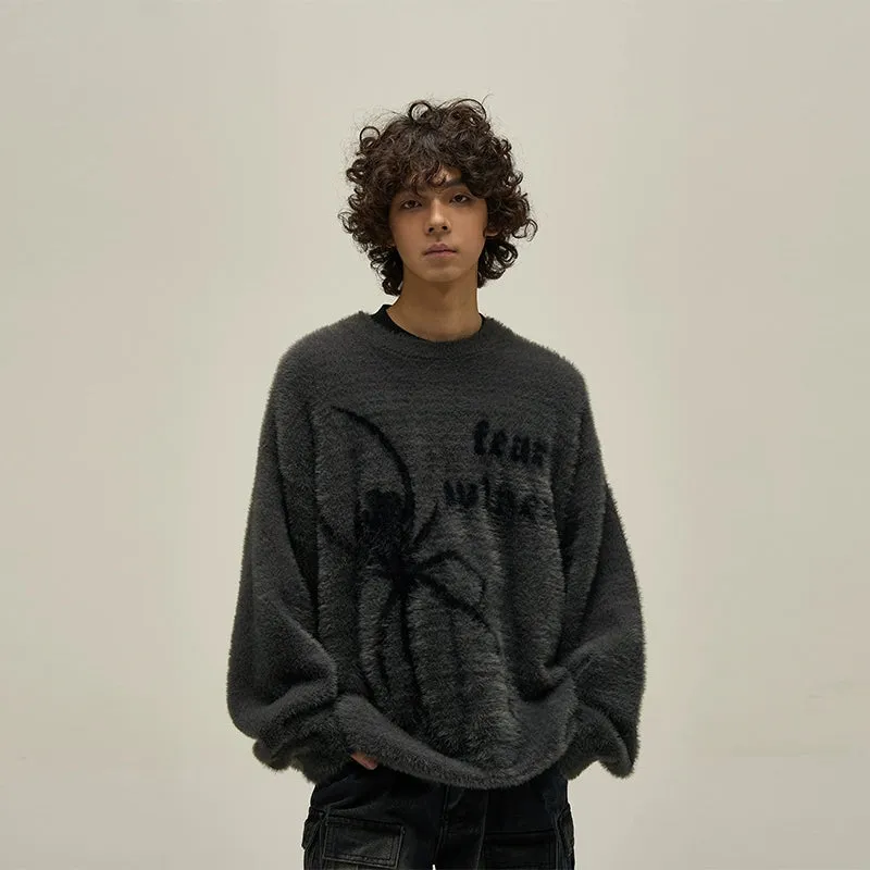 77Fight Fuzzy Spider Sweater