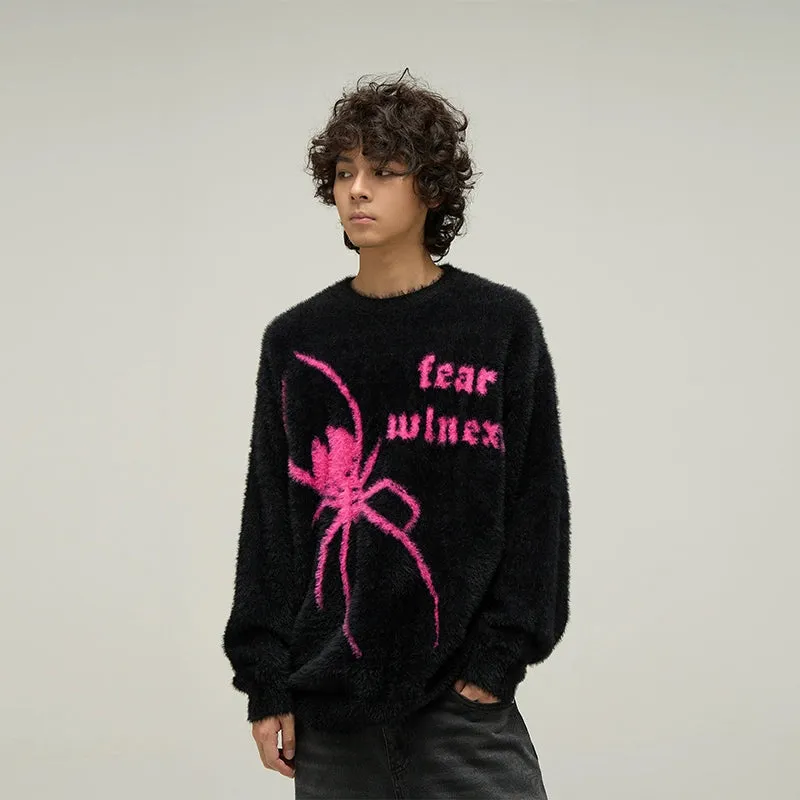 77Fight Fuzzy Spider Sweater