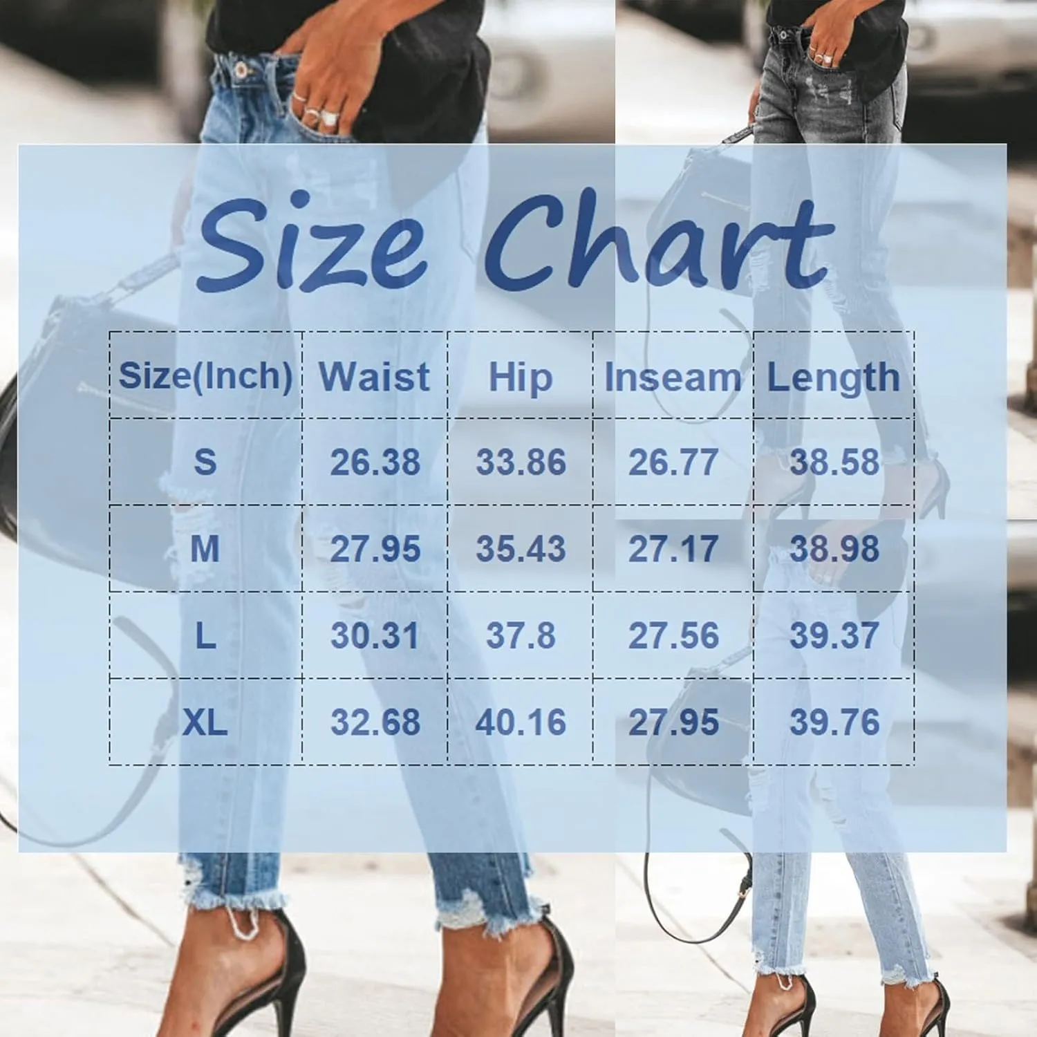 Capri Jeans for Women Stretchy Mid Rise Ripped Jeans Straight Leg Cropped Jean Raw Hem Distressed Denim Capri Pants