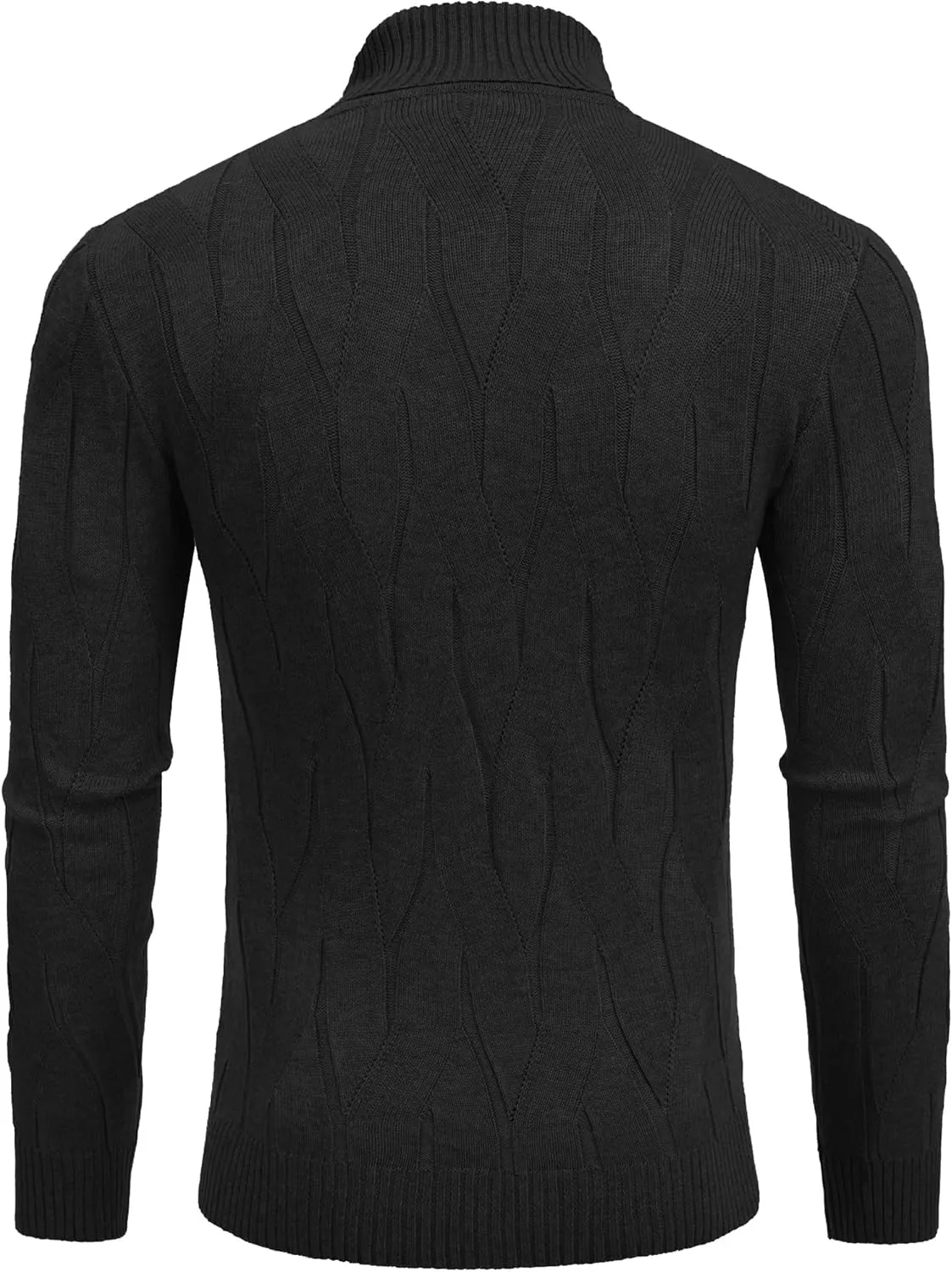 COOFANDY Men's Slim Fit Turtleneck Sweater Long Sleeve Casual Knitted Pullover Sweaters