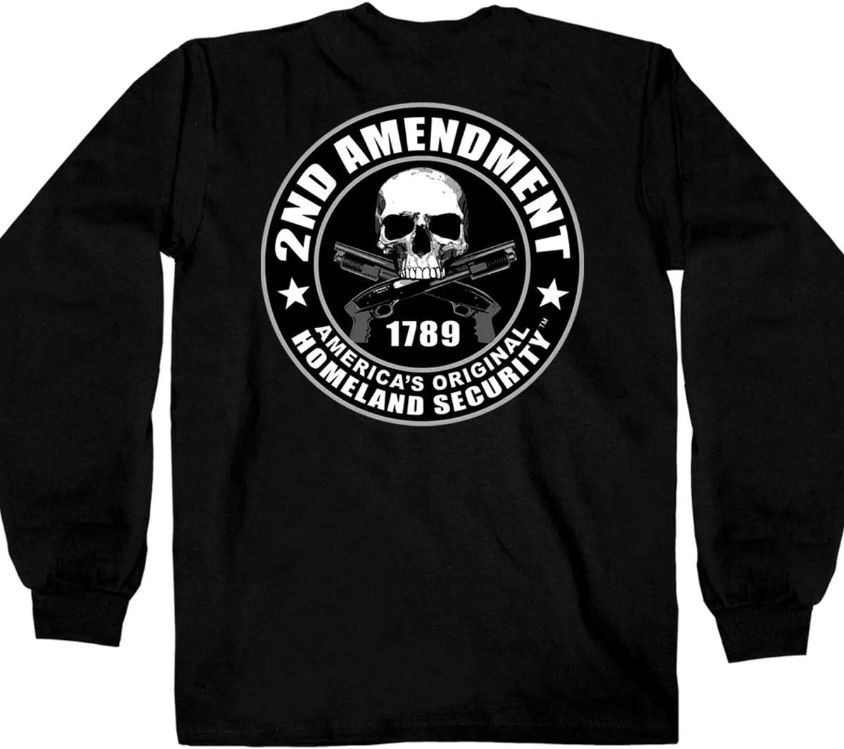 Hot Leathers Men's 2nd Amendment Long Sleeve Shirt