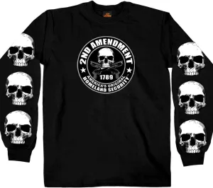 Hot Leathers Men's 2nd Amendment Long Sleeve Shirt