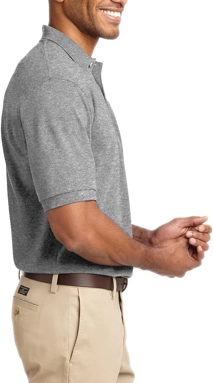 JustBlanks Men's Short Sleeves Heavyweight Cotton Pique Polo Shirt 100% Combed Cotton Jersey Heavyweight Polo Shirt for Men