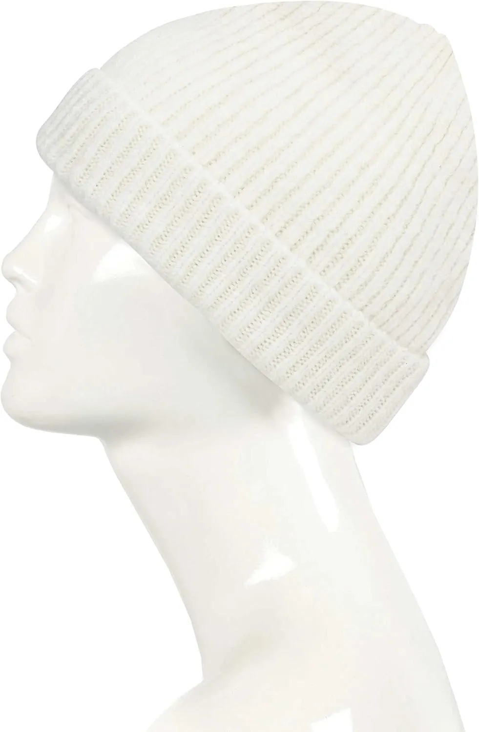 Lilax Rib Knit Women and Men's Beanie, Soft and Warm Cuff Winter Beanie Hat