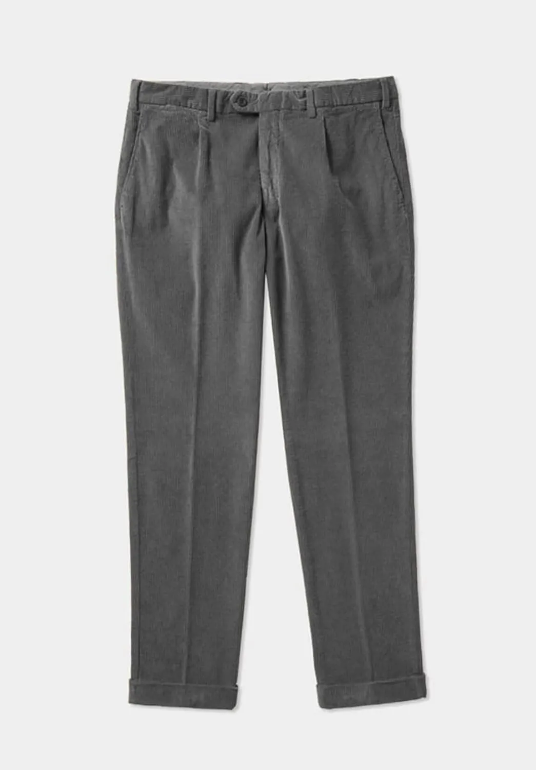 Mens Corduroy Casual Pants Elastic Waist Classic Fit Trousers