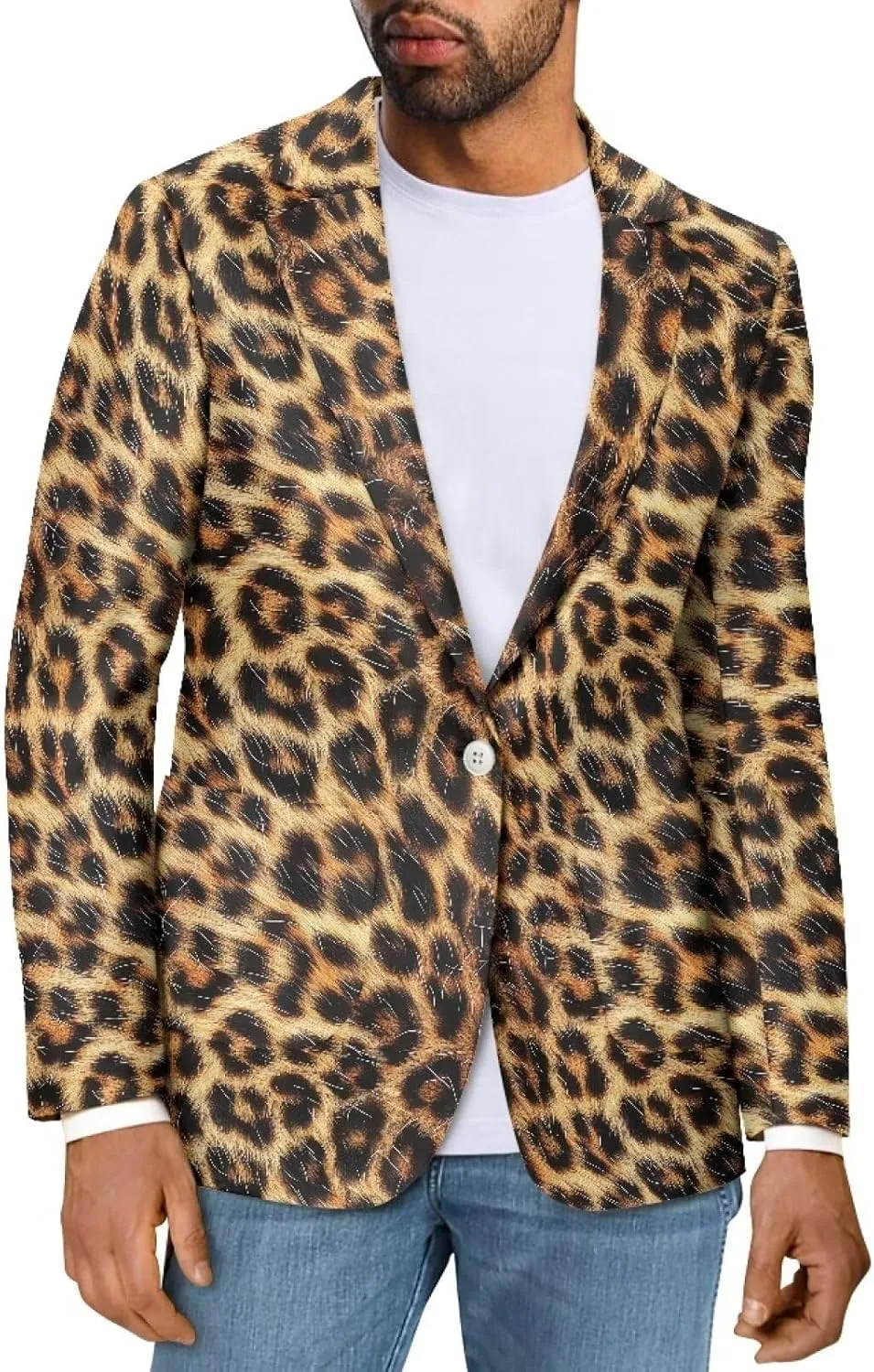 TOADDITDO Men's Casual Sport Coat Lightweight Wedding Blazer One Button Business Suit Jackets for Dinner,Prom,Party