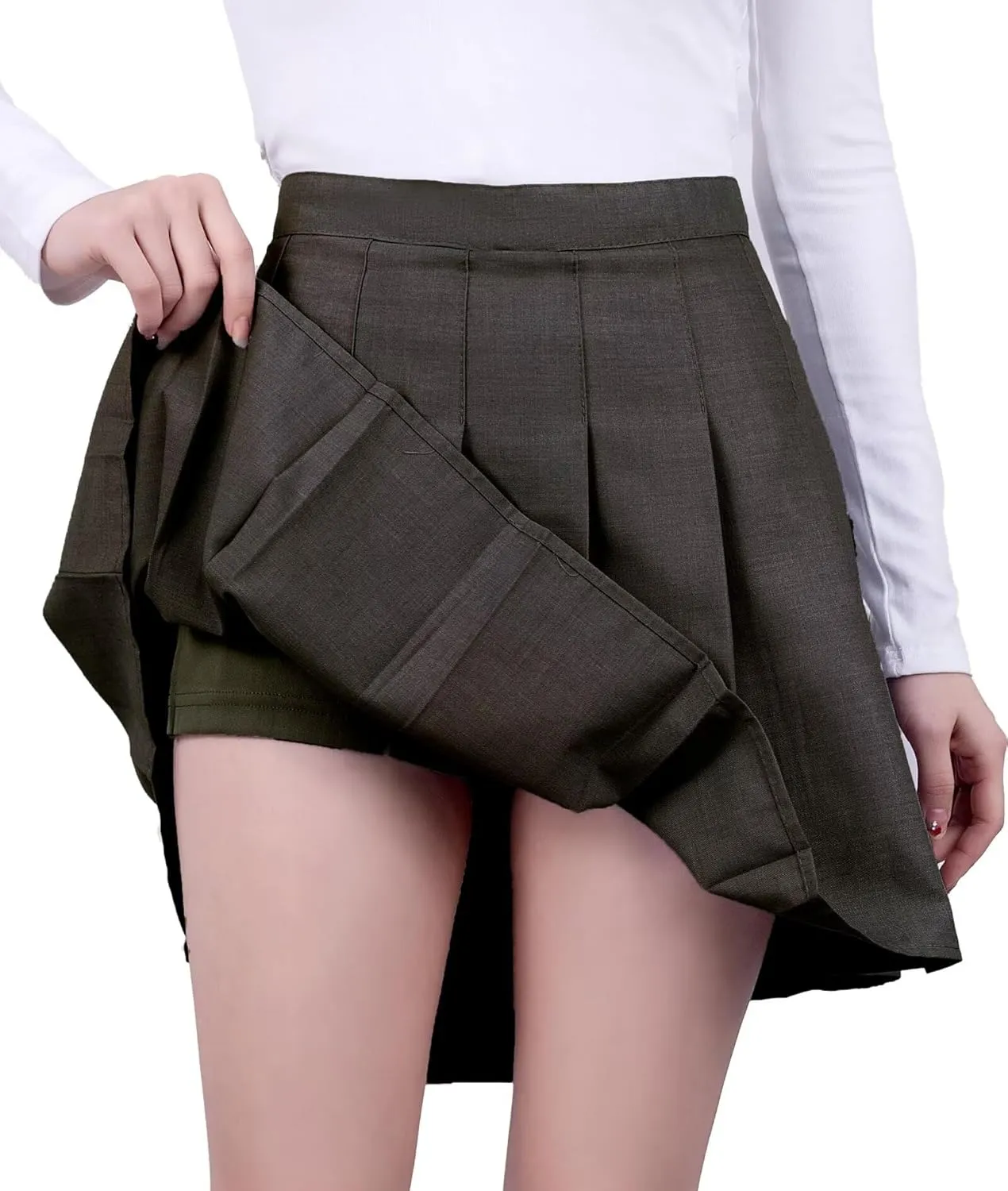 Womens Pleated Skirts Athletic Skort for Womens Tennis Golf Skorts with Shorts Mini Skirt for Casual Pickleball